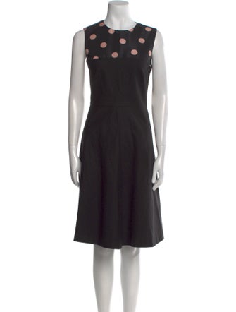 Red Valentino Crew Neck Knee-Length Dress