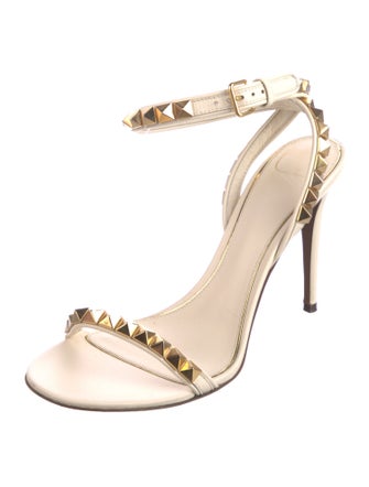 Valentino Rockstud Accents Leather Sandals