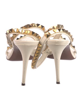 Valentino Rockstud Accents Leather Sandals