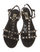 Valentino Rockstud Accents PVC T-Strap Sandals