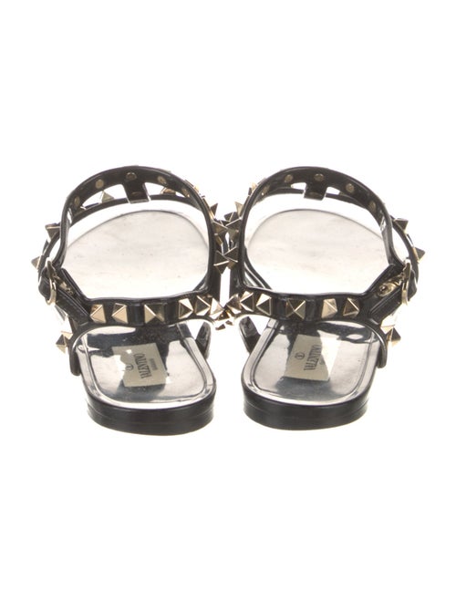 Valentino Rockstud Accents PVC T-Strap Sandals