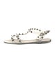 Valentino Rockstud Accents Rubber Slingback Flats