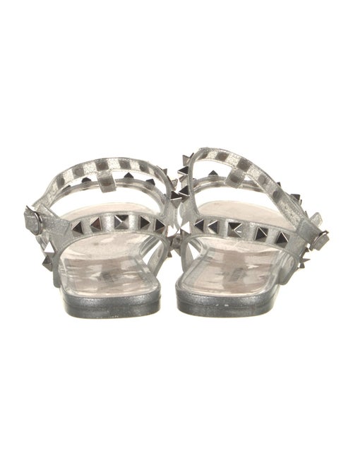 Valentino Rockstud Accents Rubber Slingback Flats