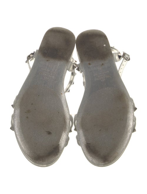 Valentino Rockstud Accents Rubber Slingback Flats