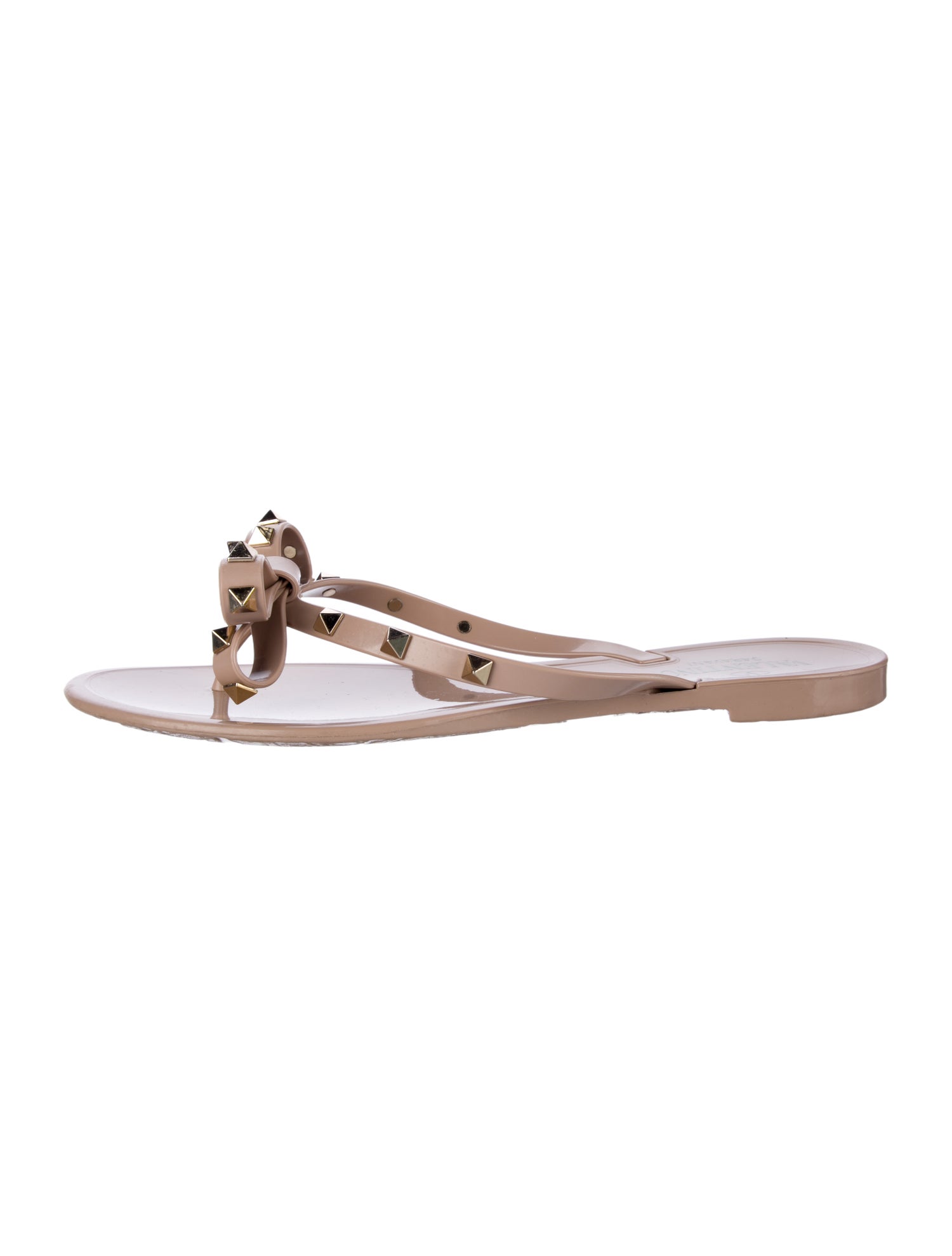 Valentino Rockstud Accents Rubber Slides