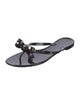 Valentino Rubber Bow Accents Slides
