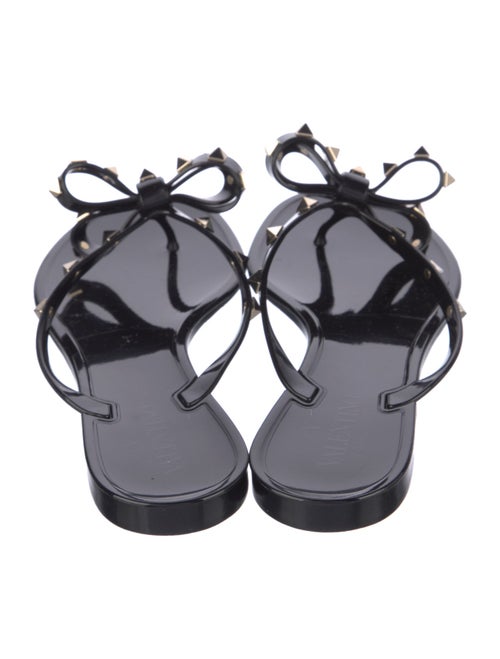 Valentino Rubber Bow Accents Slides