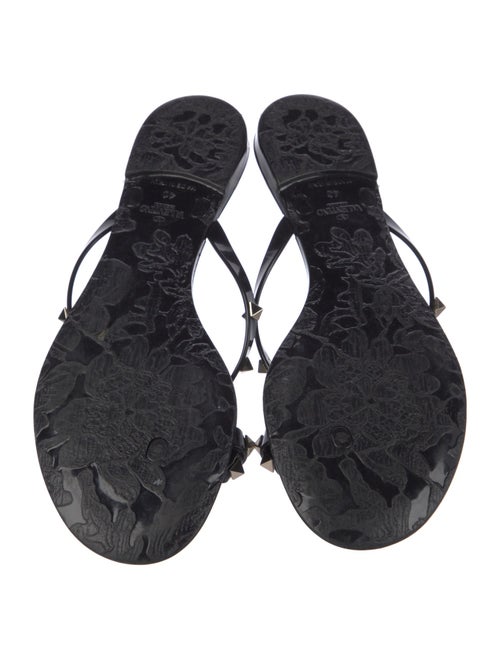 Valentino Rubber Bow Accents Slides