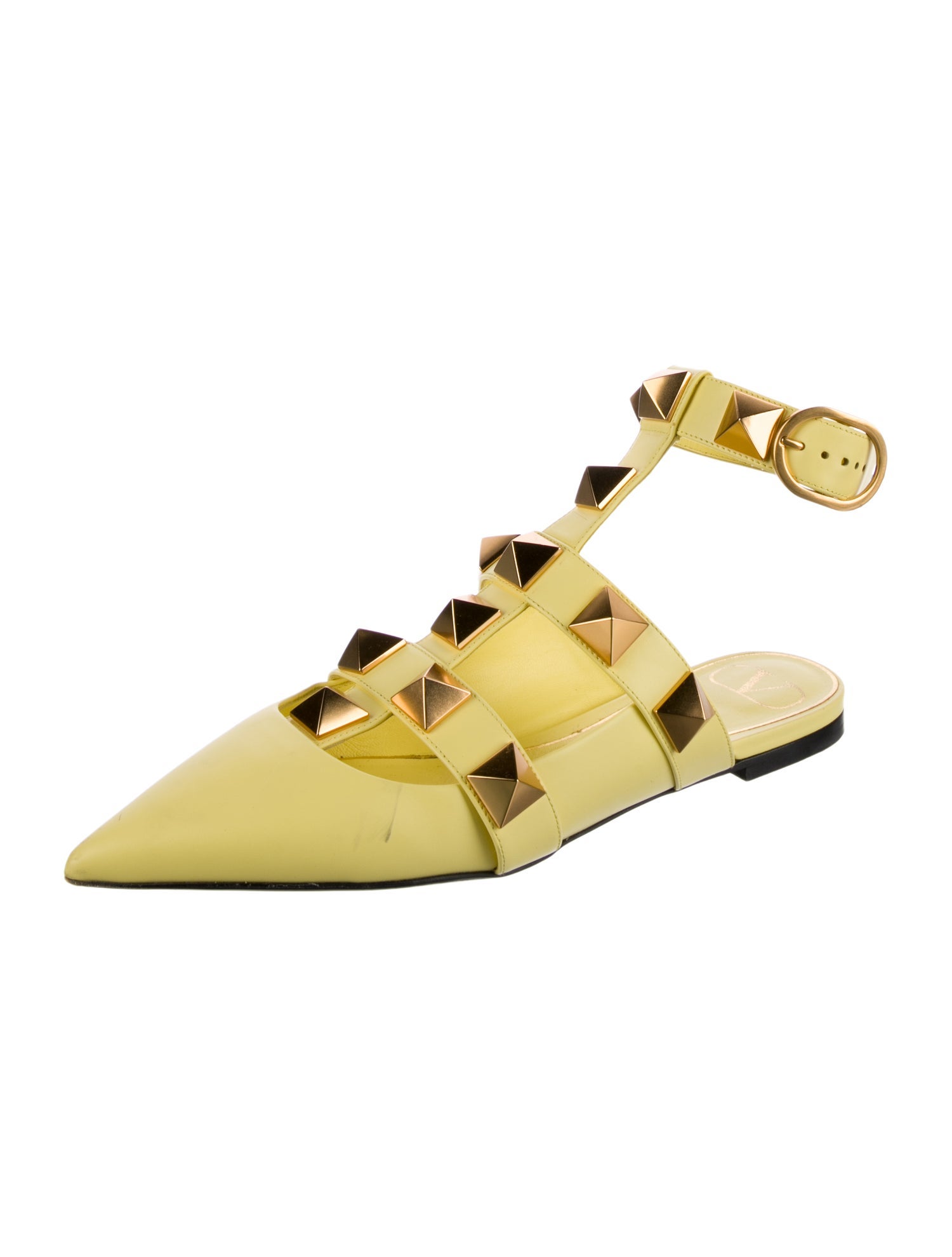 Valentino Rockstud Accents Leather Mules