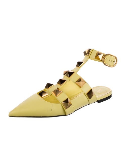 Valentino Rockstud Accents Leather Mules