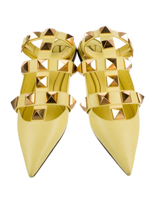 Valentino Rockstud Accents Leather Mules