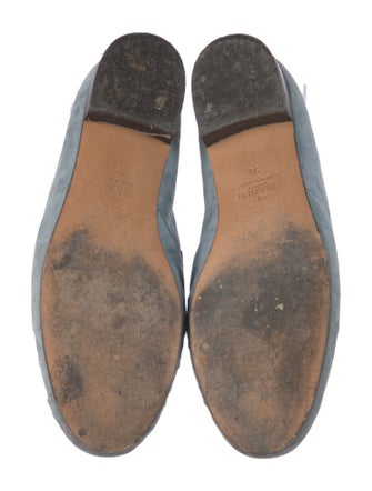 Valentino Rockstud Accents Suede Loafers