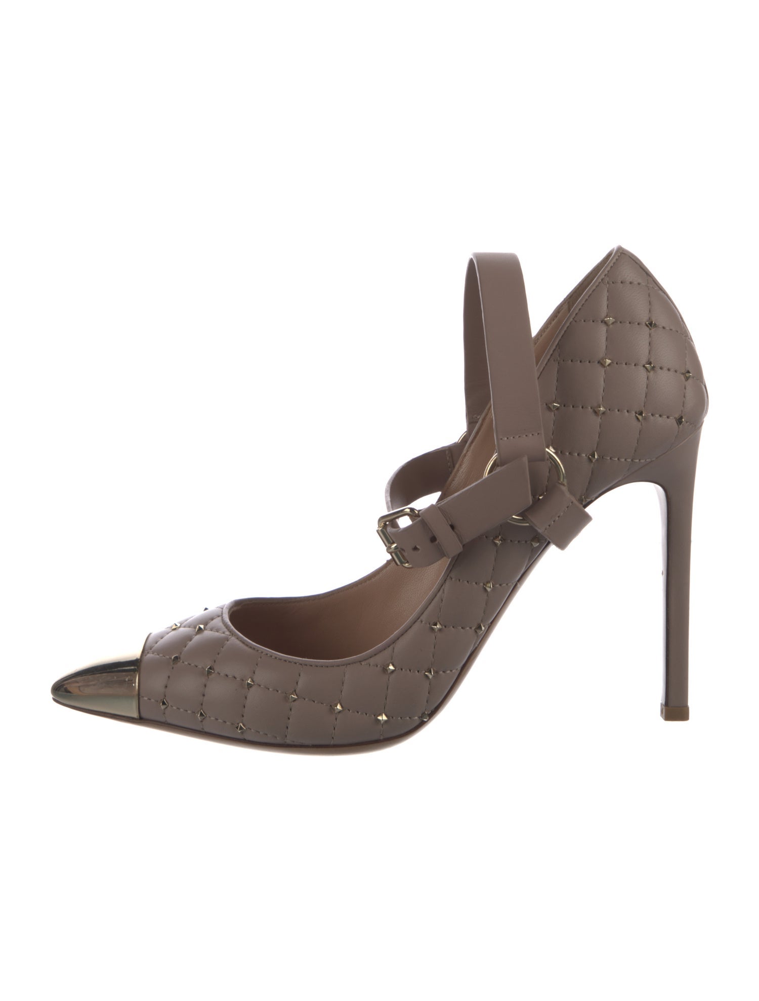 Valentino Rockstud Accents Leather Pumps