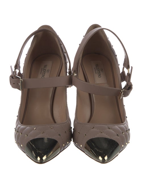 Valentino Rockstud Accents Leather Pumps