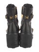Valentino Rockstud Accents Leather Combat Boots