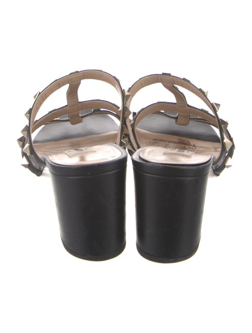 Valentino Rockstud Accents Leather Slides