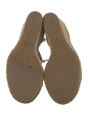 Valentino Leather Studded Accents Espadrilles