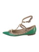 Valentino Rockstud Accents Patent Leather Ballet Flats