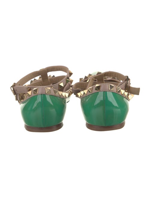Valentino Rockstud Accents Patent Leather Ballet Flats