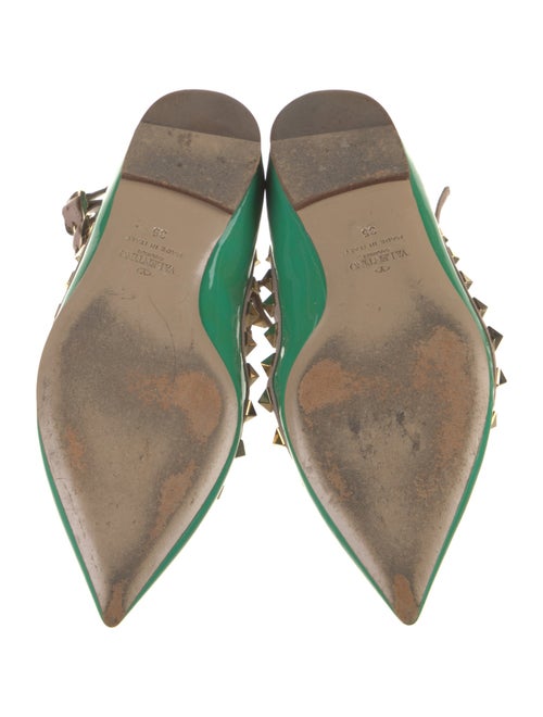 Valentino Rockstud Accents Patent Leather Ballet Flats