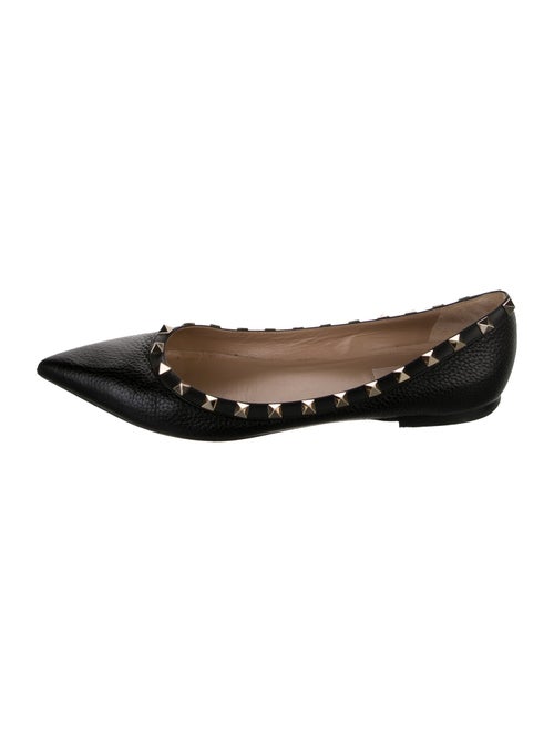 Valentino Rockstud Accents Leather Ballet Flats