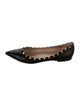 Valentino Rockstud Accents Leather Ballet Flats
