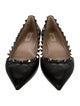 Valentino Rockstud Accents Leather Ballet Flats