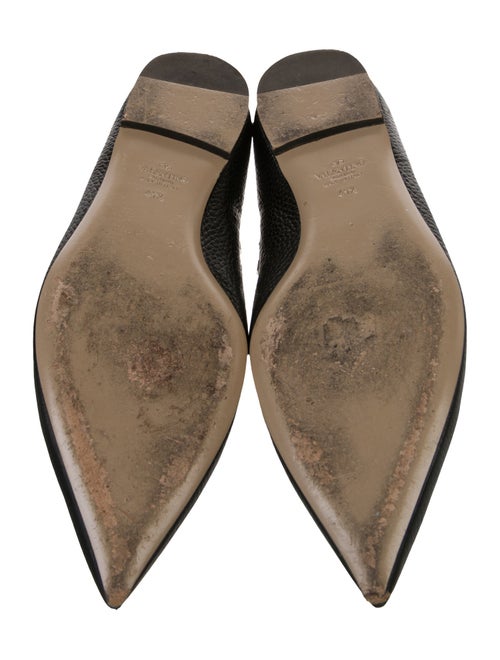 Valentino Rockstud Accents Leather Ballet Flats