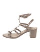 Valentino Rockstud Accents Leather Gladiator Sandals