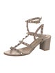 Valentino Rockstud Accents Leather Gladiator Sandals