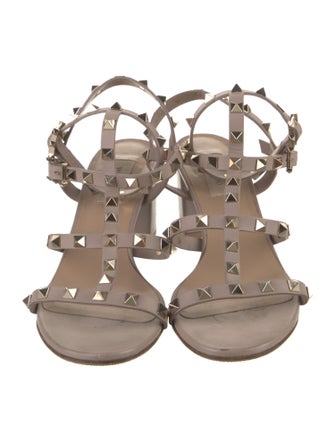 Valentino Rockstud Accents Leather Gladiator Sandals