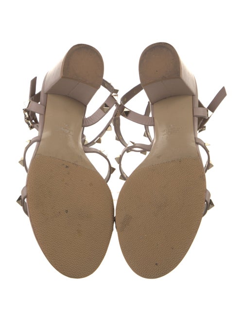 Valentino Rockstud Accents Leather Gladiator Sandals