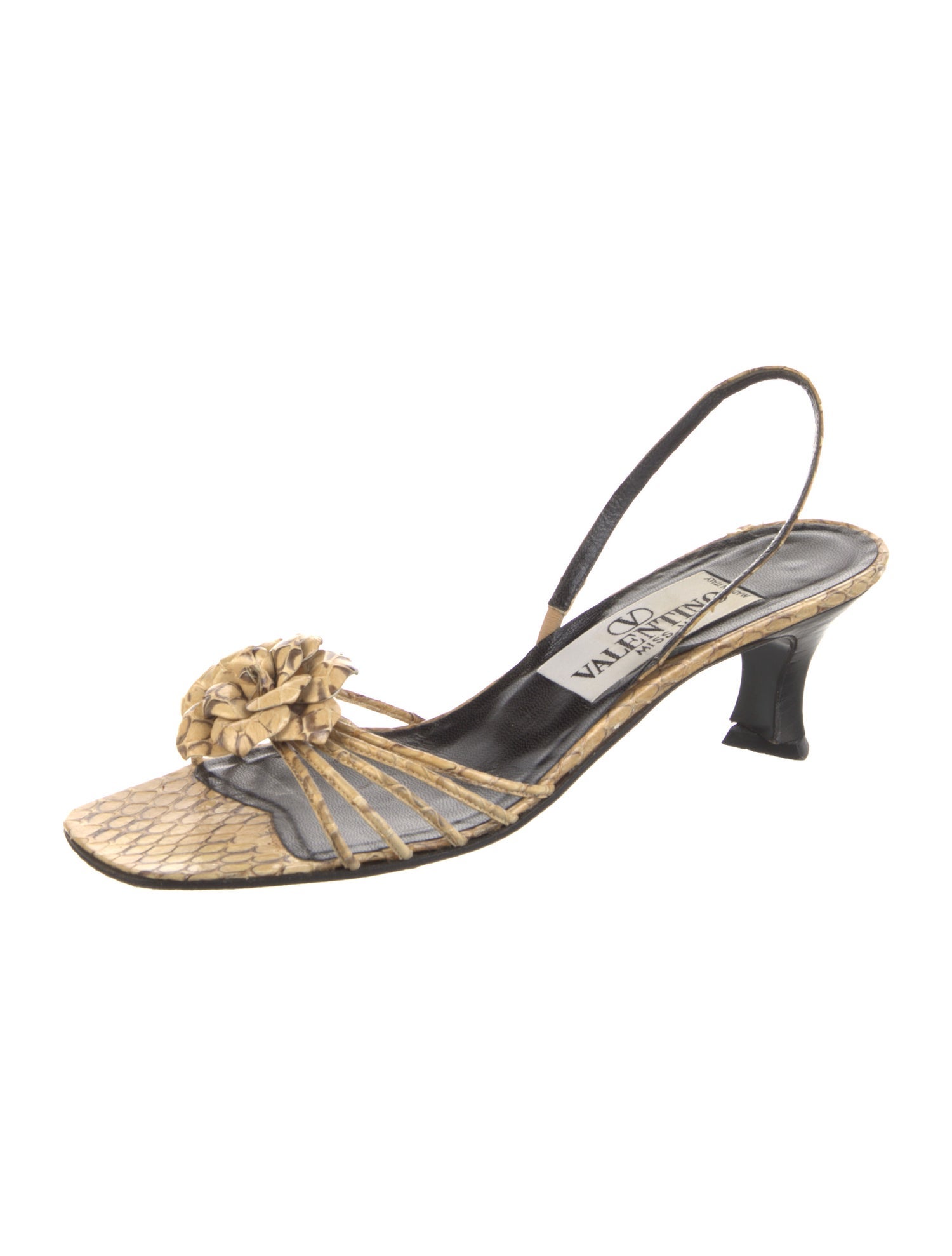 Valentino Vintage Miss V Slingback Sandals