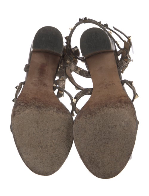Valentino Rockstud Accents Leather Gladiator Sandals