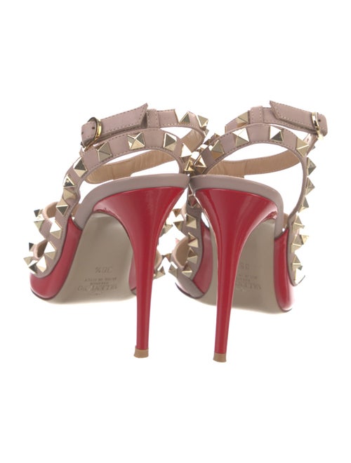 Valentino Rockstud Accents Patent Leather T-Strap Pumps