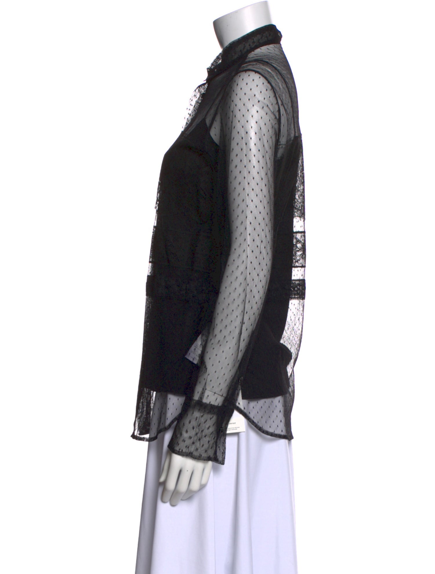 Valentino Printed Long Sleeve Button-Up Top