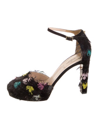 Valentino Rockstud Accents Suede D'Orsay Pumps