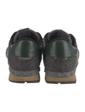 Valentino Rockstud Accents Wool Sneakers