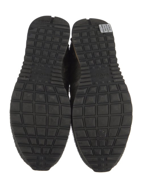 Valentino Rockstud Accents Wool Sneakers