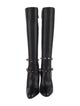 Valentino Rockstud Accents Leather Lace-Up Boots