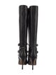Valentino Rockstud Accents Leather Lace-Up Boots