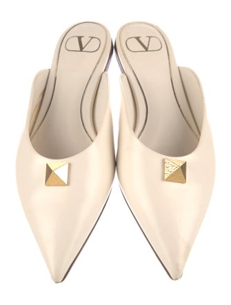 Valentino Rockstud Accents Leather Mules