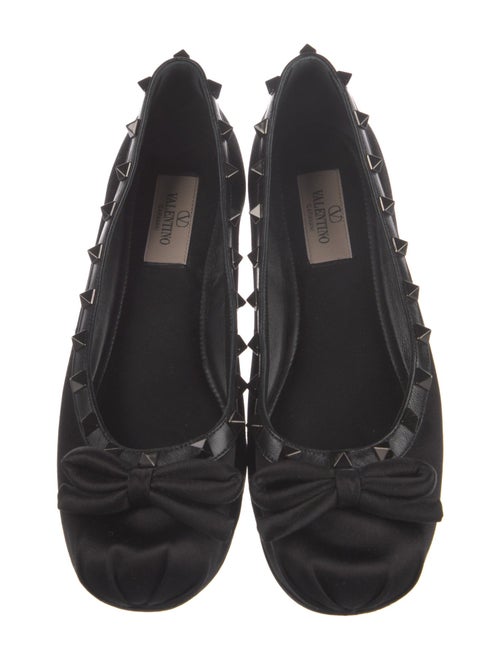 Valentino Rockstud Accents Leather Flats