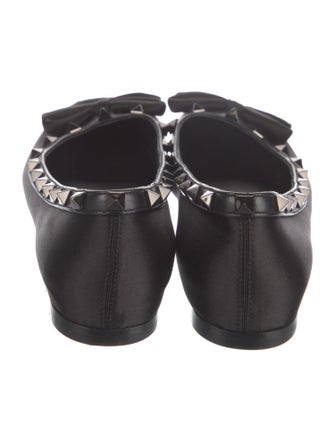 Valentino Rockstud Accents Leather Flats