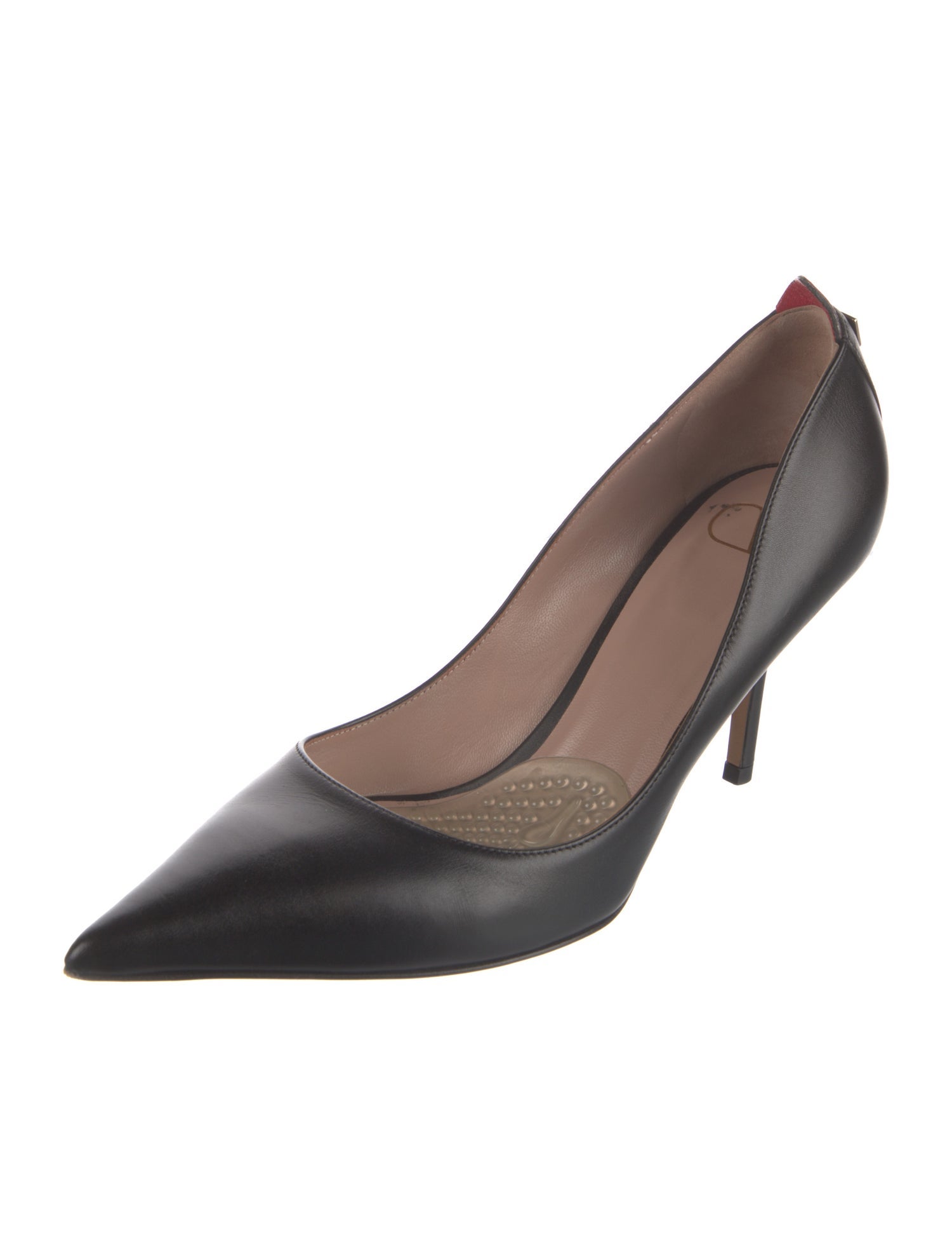 Valentino Rockstud Accents Leather Pumps