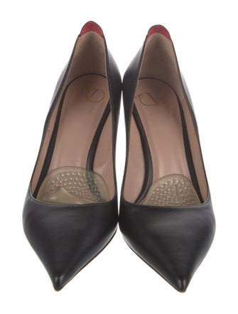 Valentino Rockstud Accents Leather Pumps