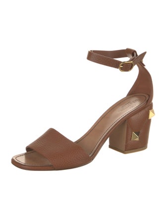 Valentino Rockstud Accents Leather Sandals