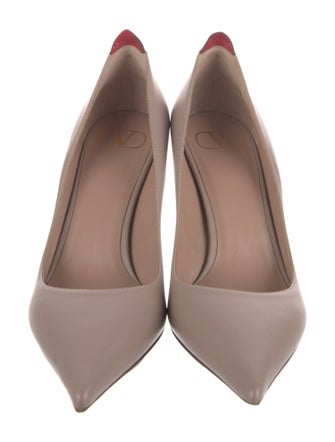 Valentino Rockstud Accents Leather Pumps