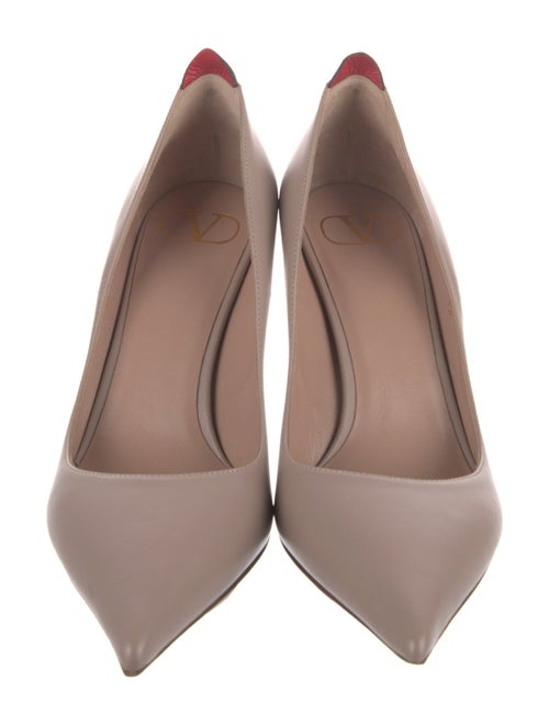 Valentino Rockstud Accents Leather Pumps
