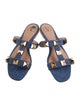 Valentino Rockstud Accents Denim Slides